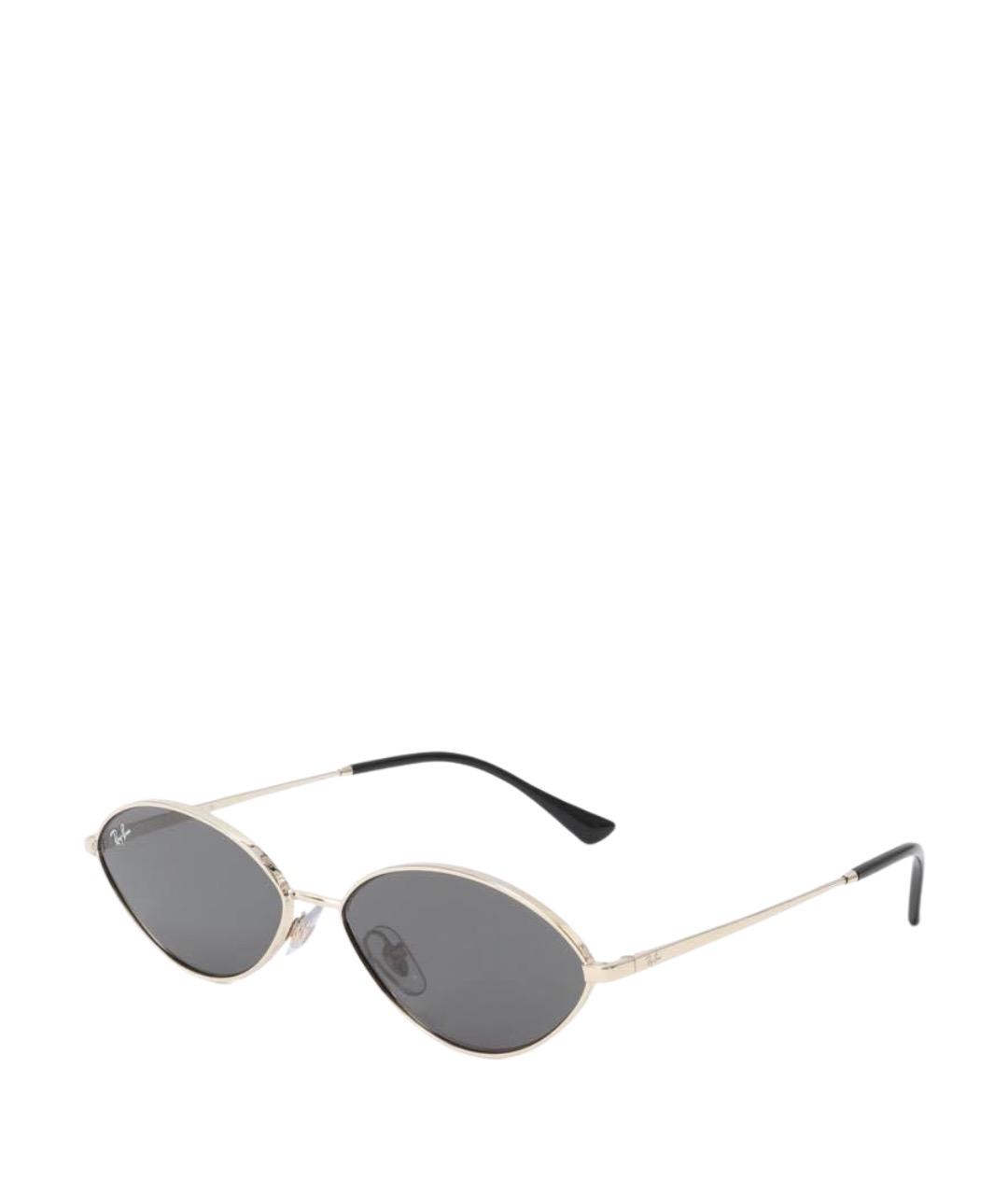 RAY BAN Серебряные металлические солнцезащитные очки, фото 1