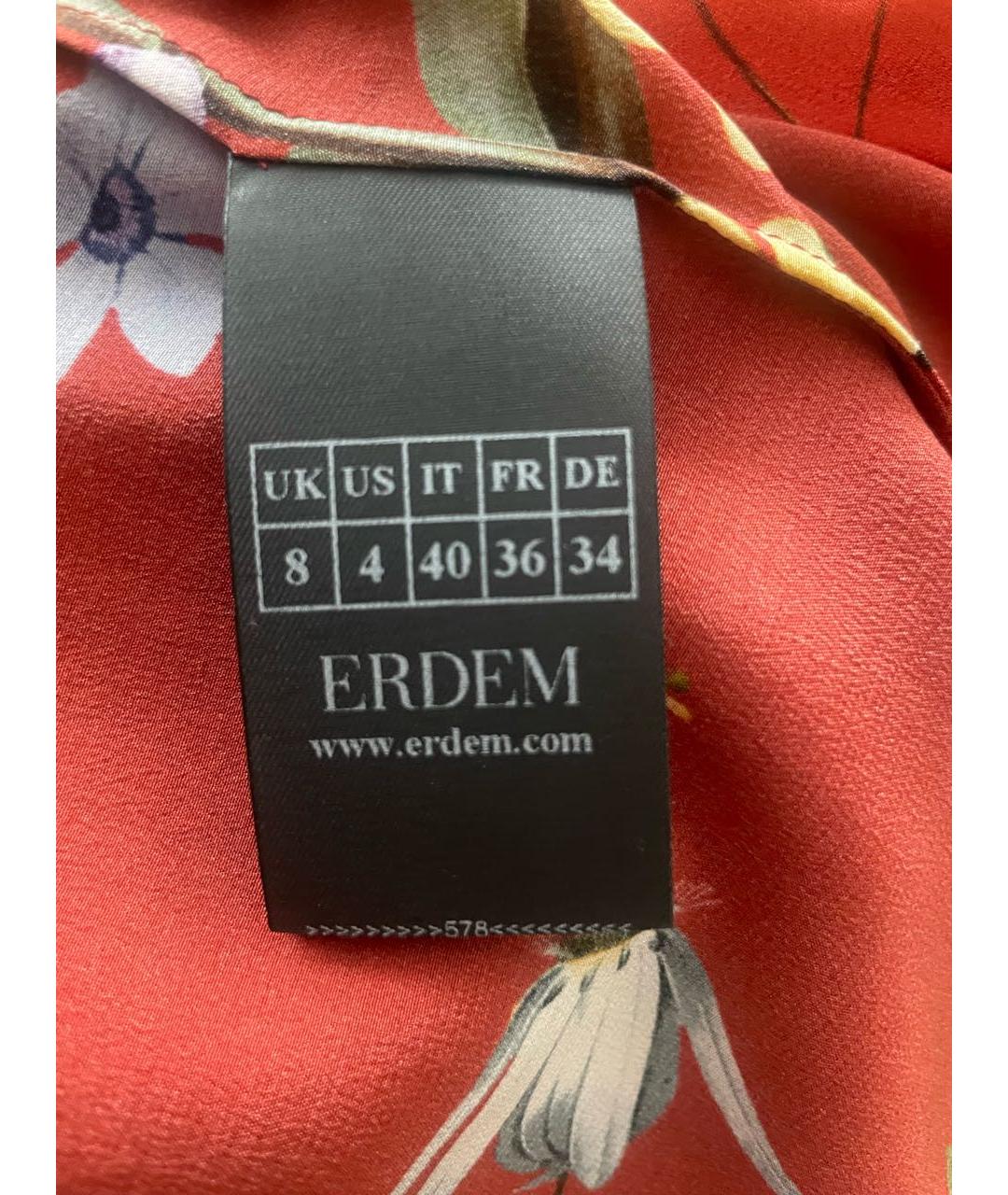 ERDEM Мульти шелковое коктейльное платье, фото 5