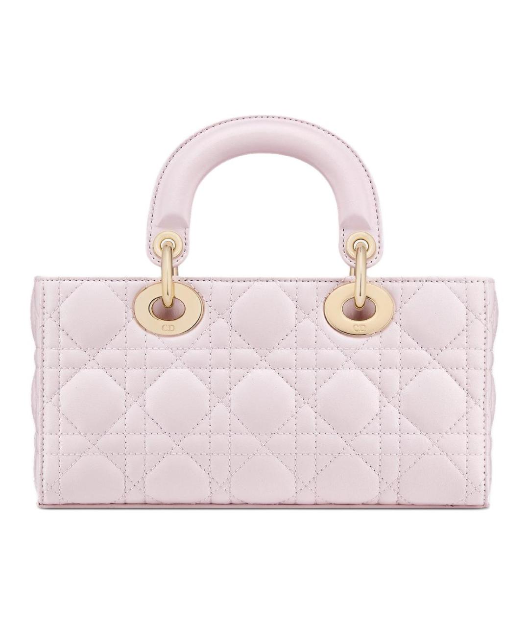 CHRISTIAN DIOR Розовая кожаная сумка с короткими ручками, фото 5