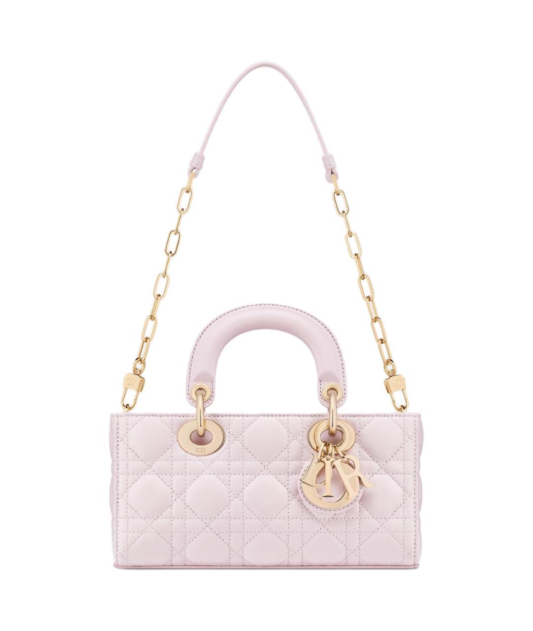 CHRISTIAN DIOR Розовая кожаная сумка с короткими ручками, фото 4