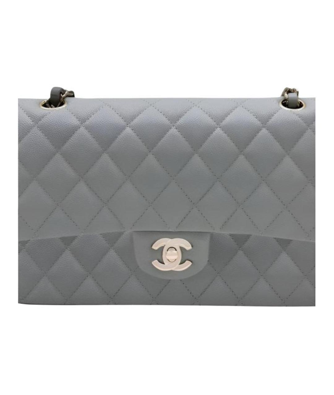 CHANEL Серая кожаная сумка через плечо, фото 4