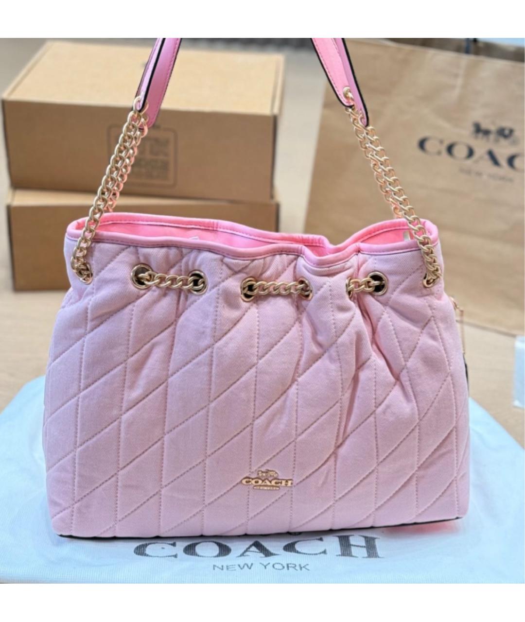 COACH Розовая сумка тоут, фото 5