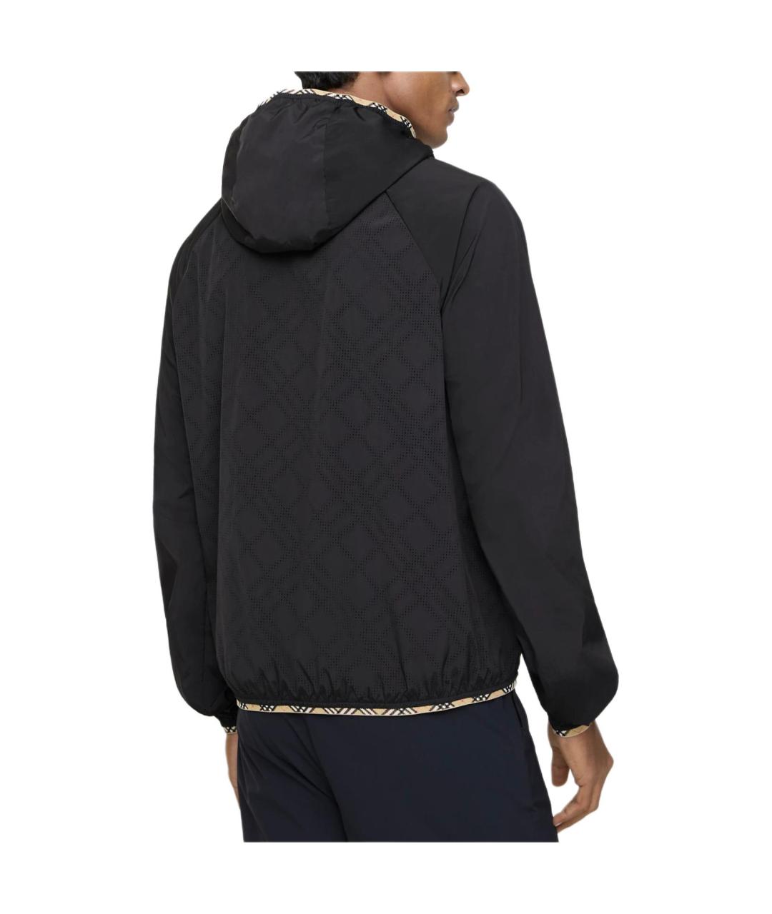 BURBERRY Черная нейлоновая куртка, фото 3