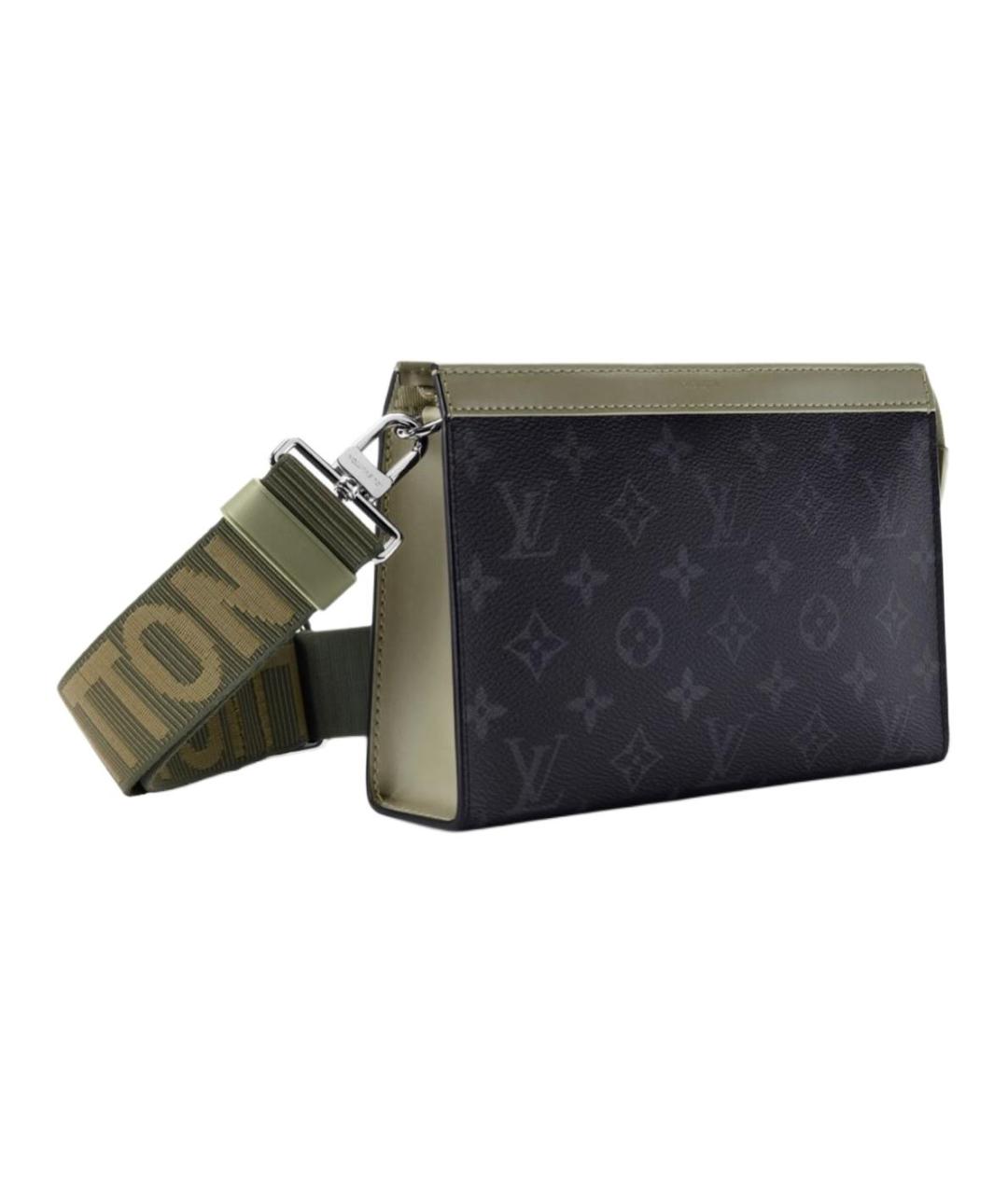 LOUIS VUITTON Темно-синяя сумка через плечо из канвы, фото 2