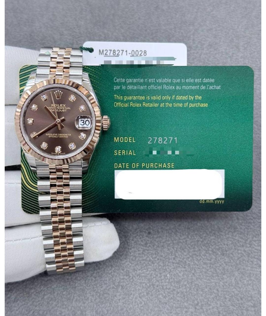 ROLEX Коричневые часы, фото 2