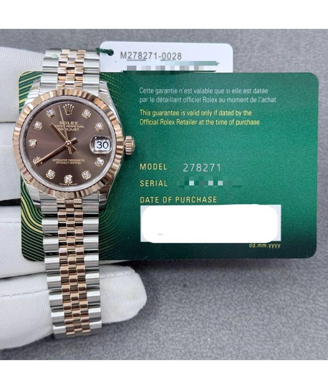 ROLEX Коричневые часы, фото 3