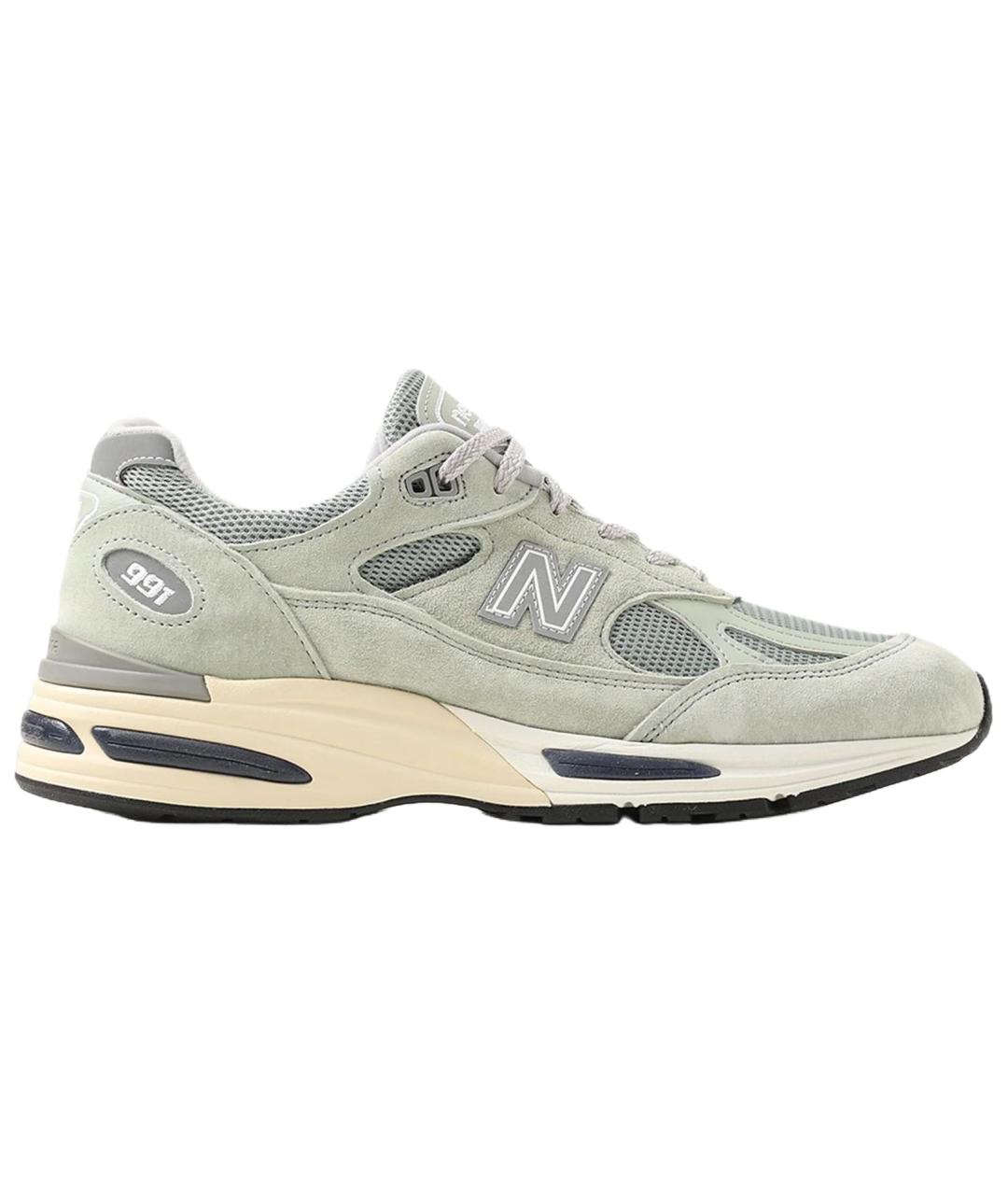 NEW BALANCE Зеленые замшевые низкие кроссовки / кеды, фото 8