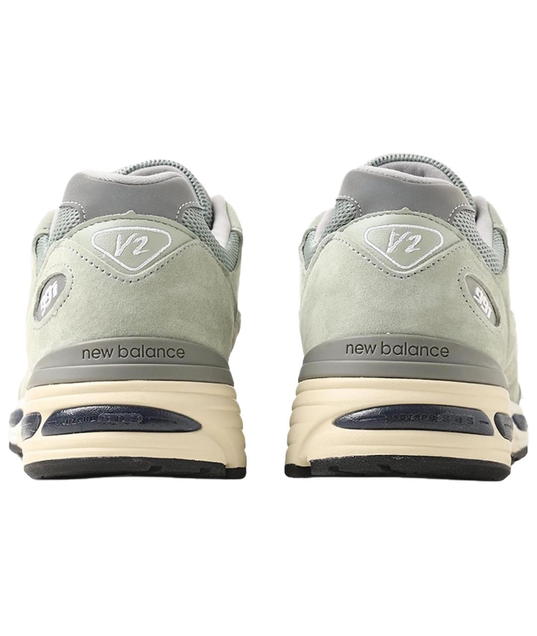 NEW BALANCE Зеленые замшевые низкие кроссовки / кеды, фото 4