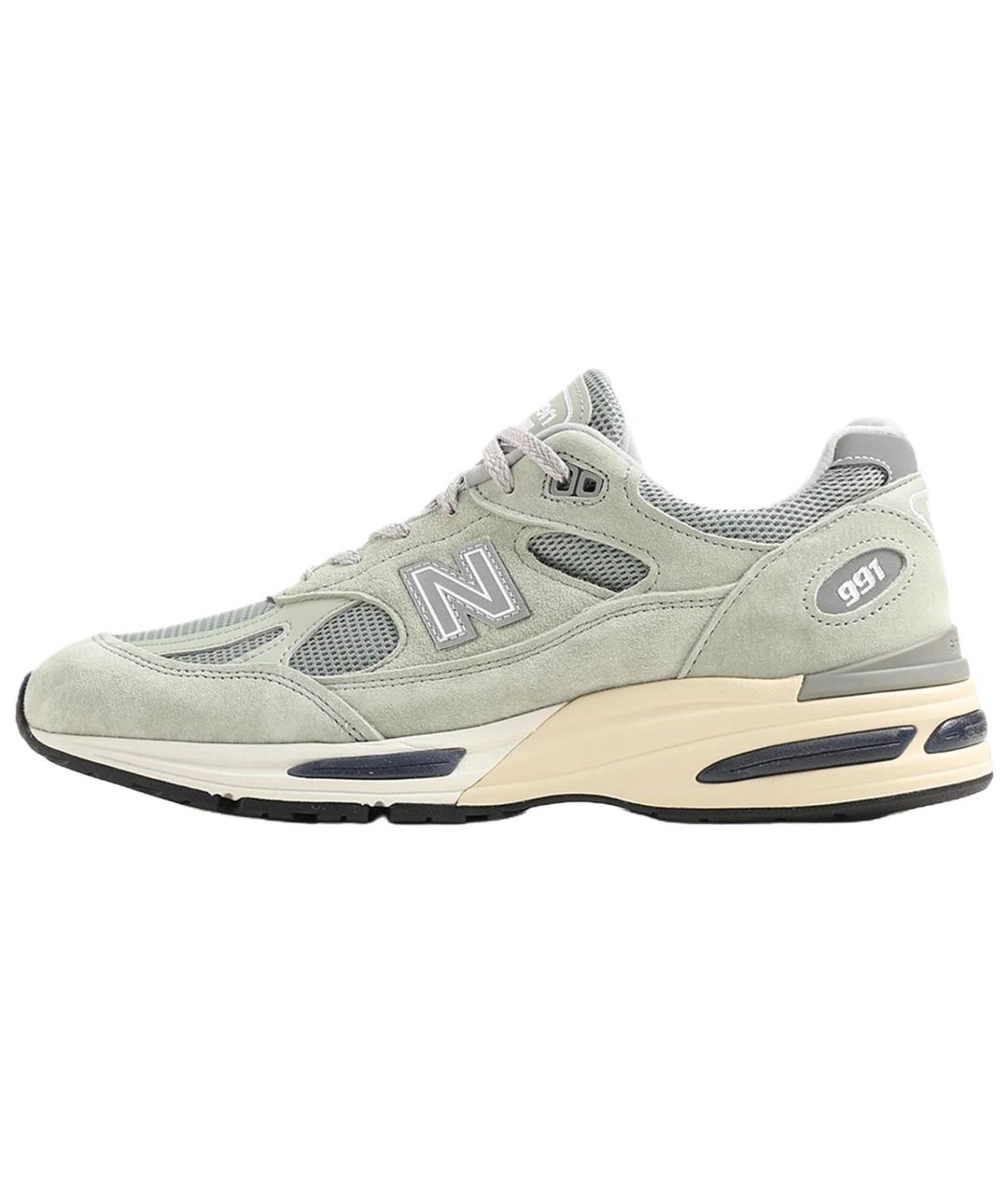 NEW BALANCE Зеленые замшевые низкие кроссовки / кеды, фото 2
