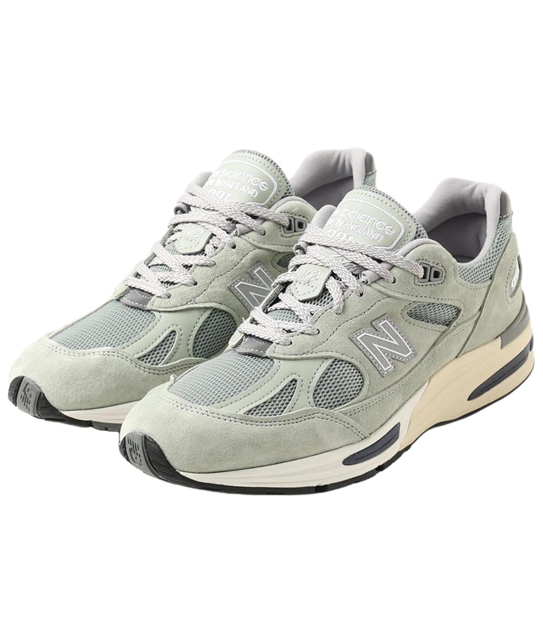 NEW BALANCE Зеленые замшевые низкие кроссовки / кеды, фото 3