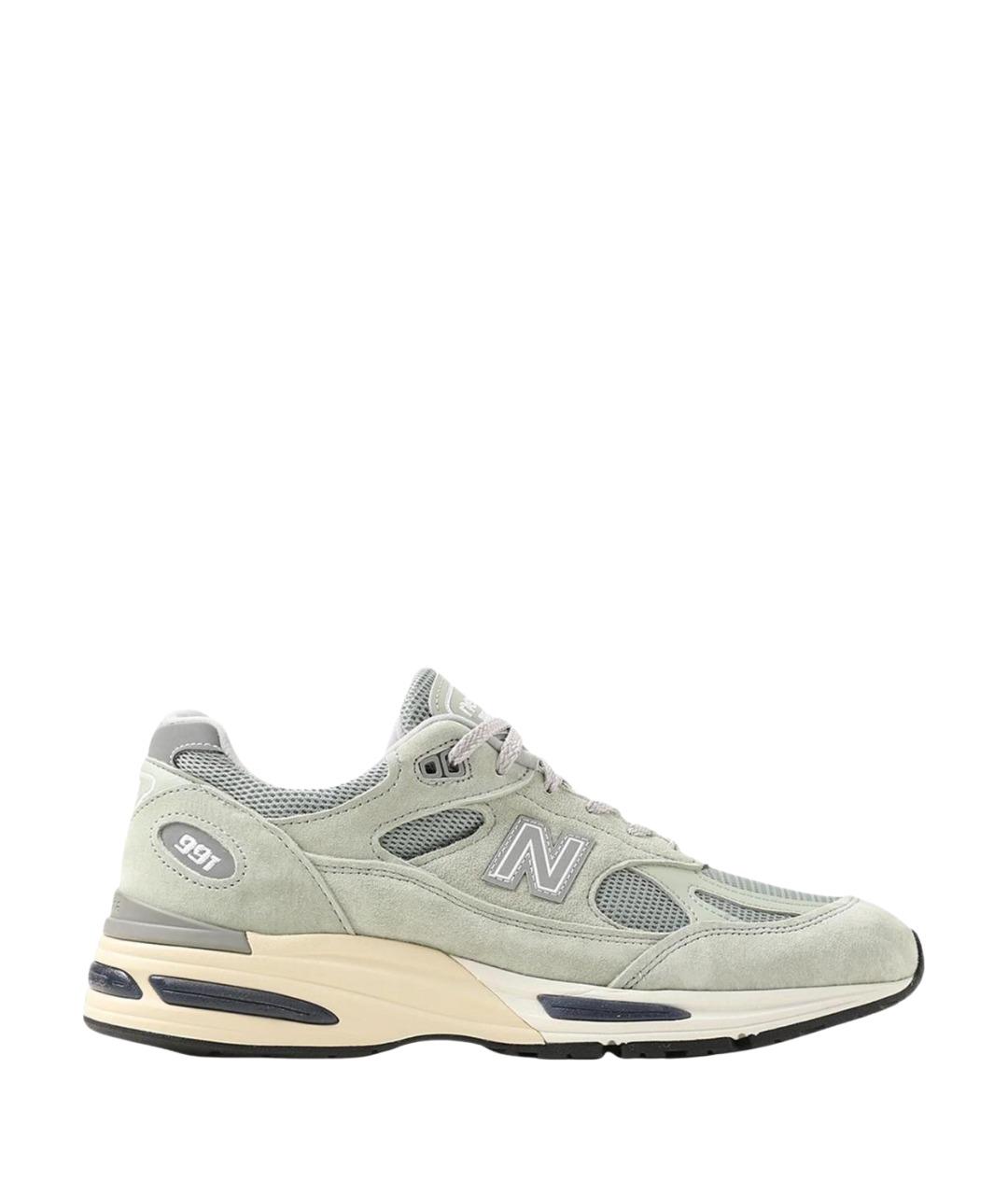 NEW BALANCE Зеленые замшевые низкие кроссовки / кеды, фото 1