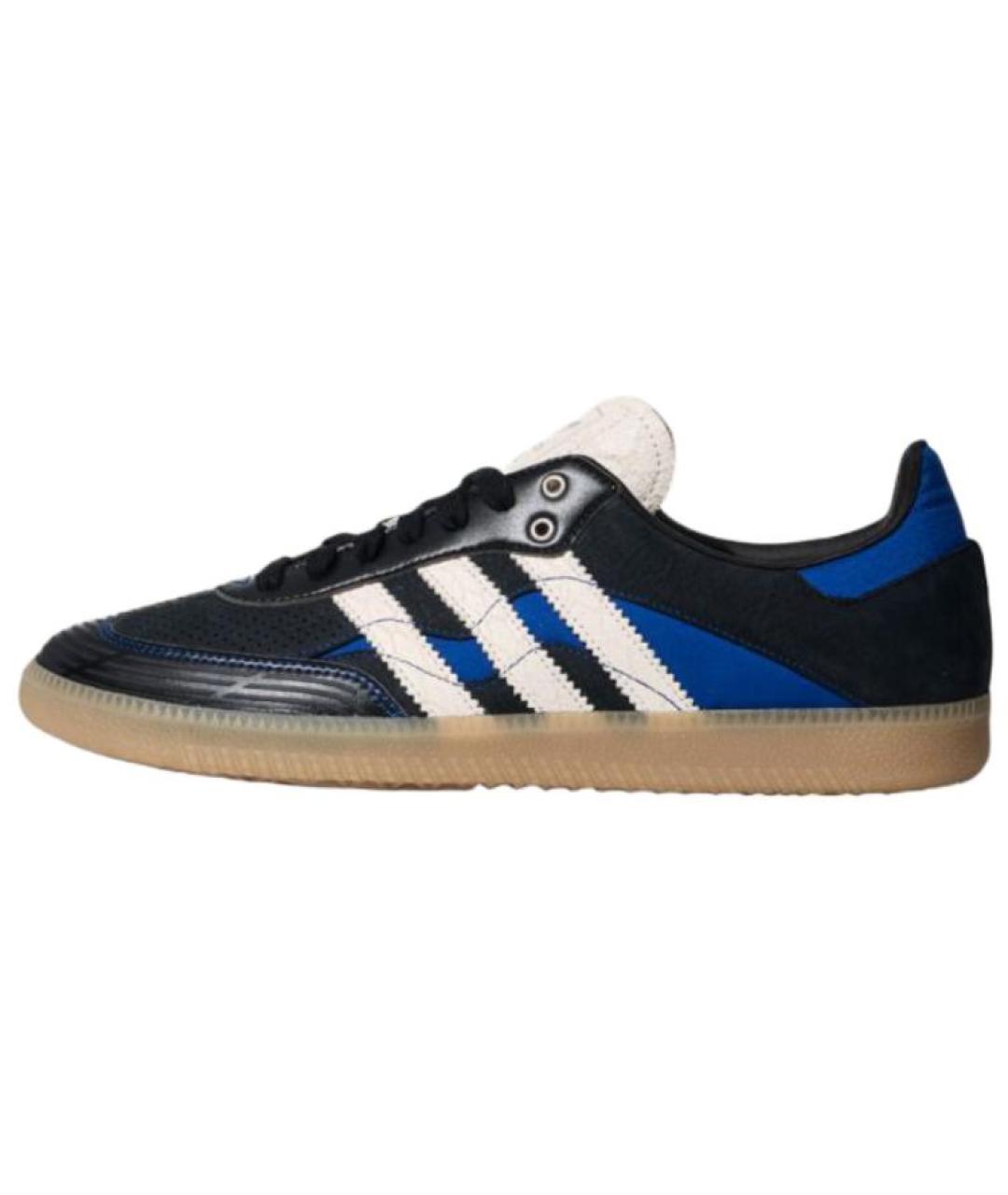 ADIDAS Черные кожаные кеды, фото 2