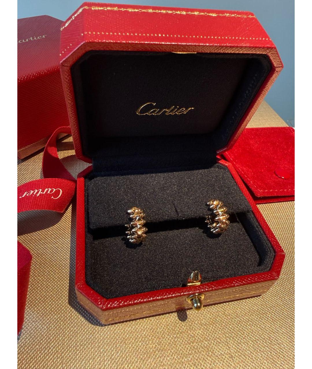 CARTIER Золотые серьги из розового золота, фото 8