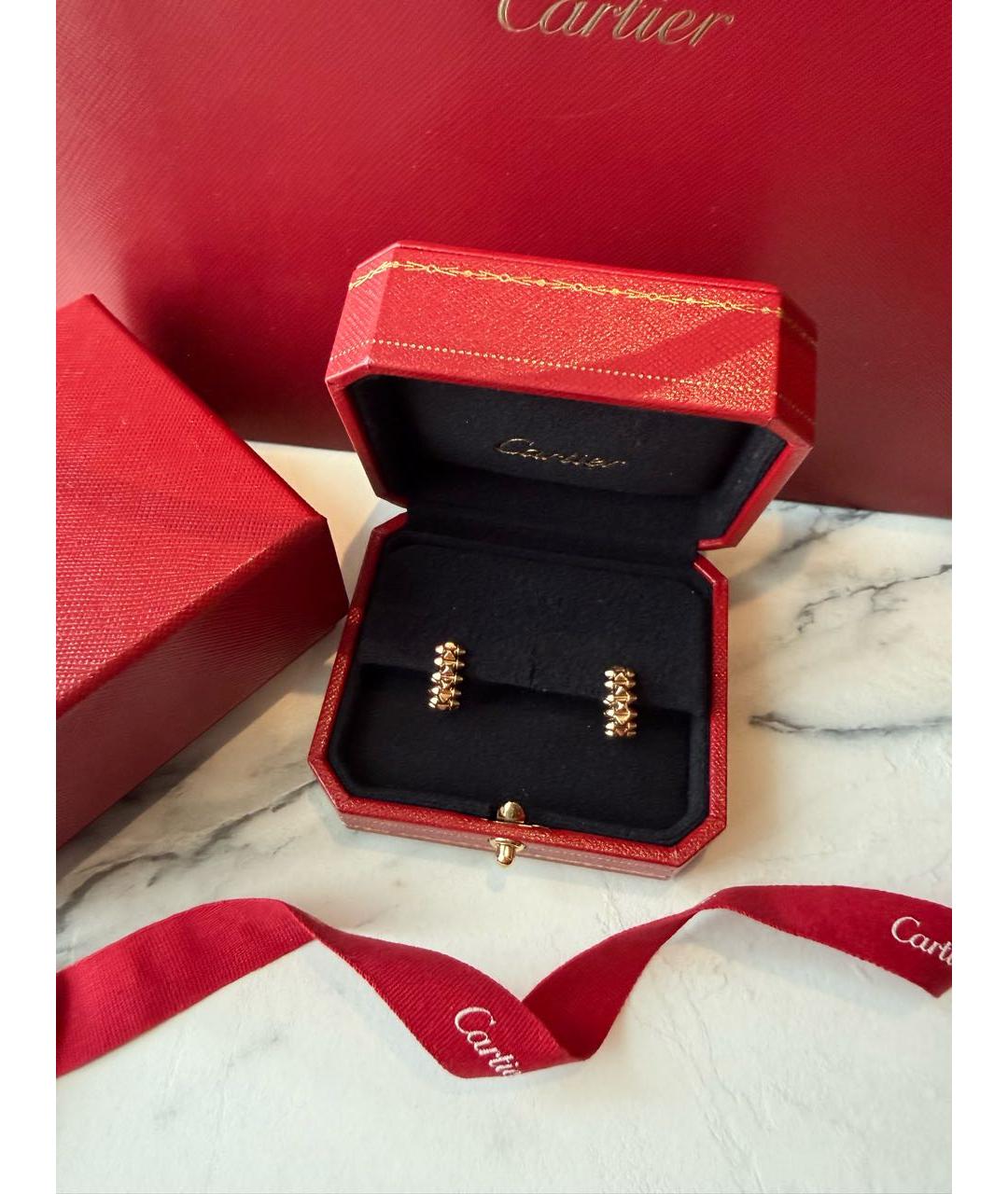 CARTIER Золотые серьги из розового золота, фото 5