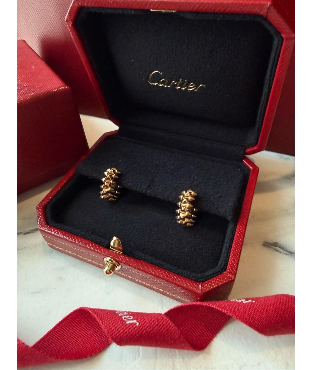 CARTIER Золотые серьги из розового золота, фото 7