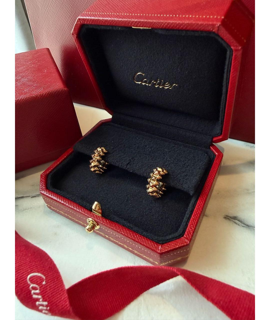 CARTIER Золотые серьги из розового золота, фото 4