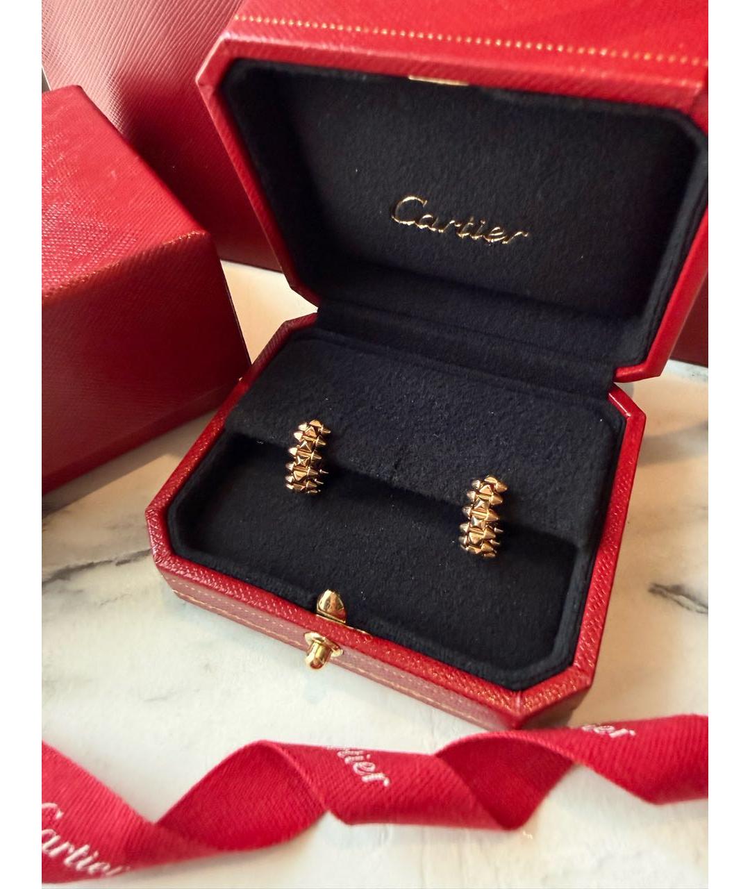CARTIER Золотые серьги из розового золота, фото 3