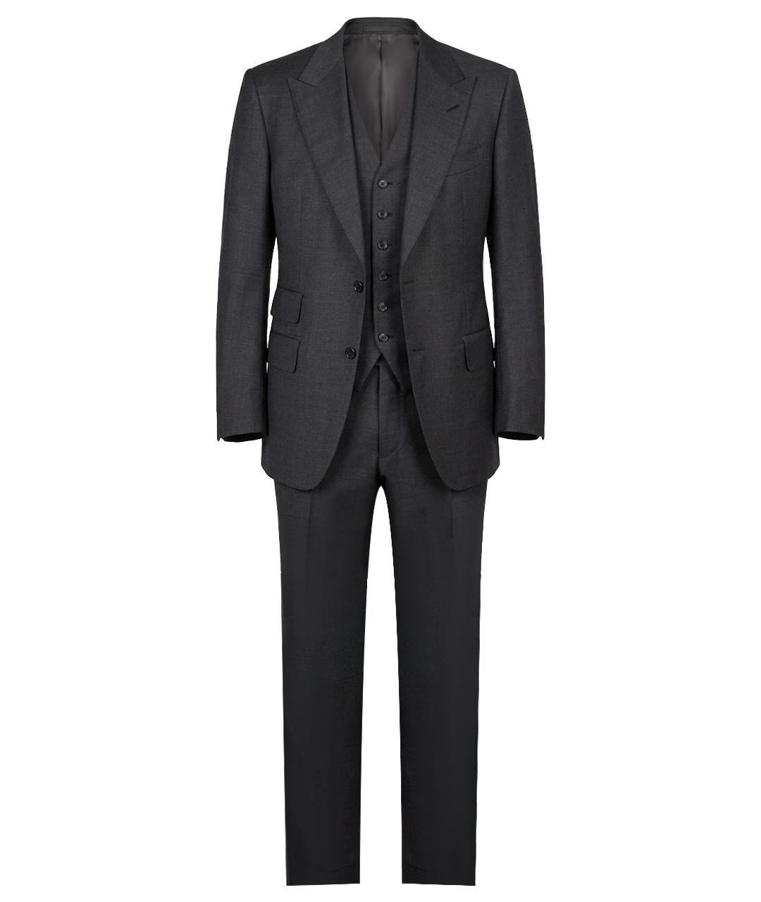 TOM FORD Антрацитовый костюм-тройка, фото 1