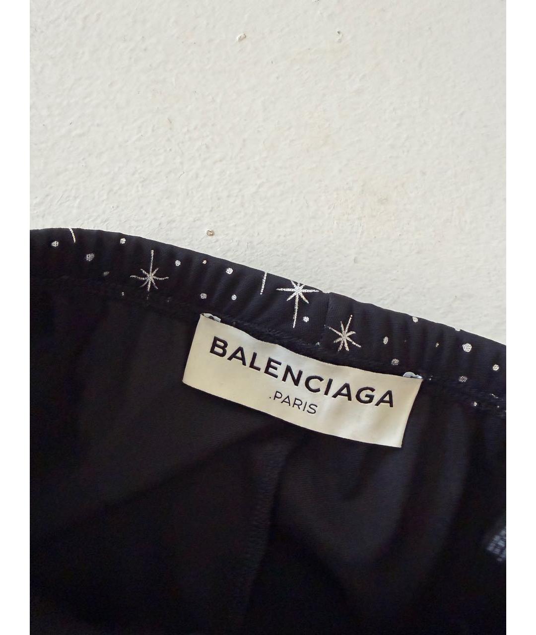 BALENCIAGA Черные полиэстеровые брюки узкие, фото 3