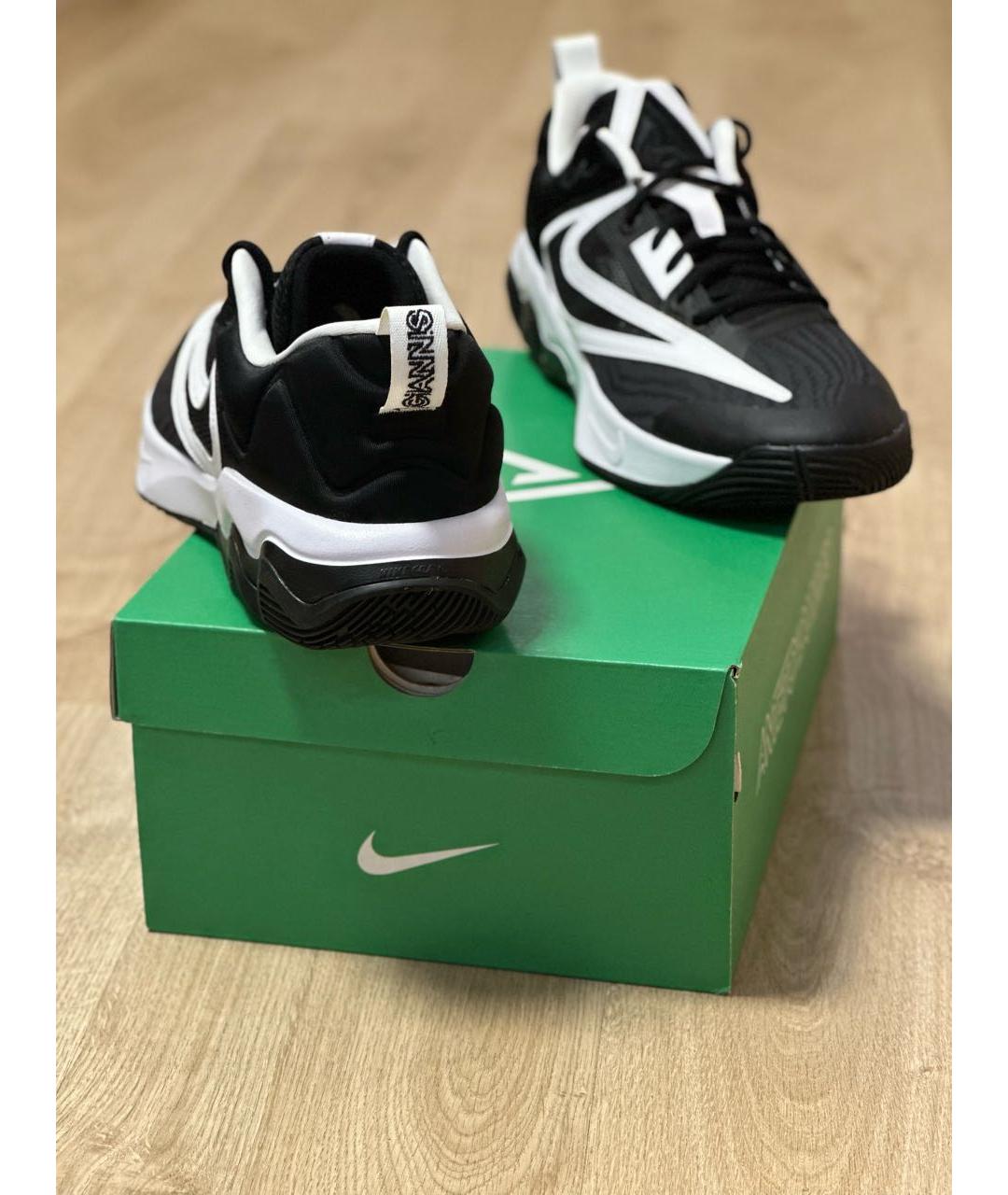 NIKE Черные синтетические низкие кроссовки / кеды, фото 4