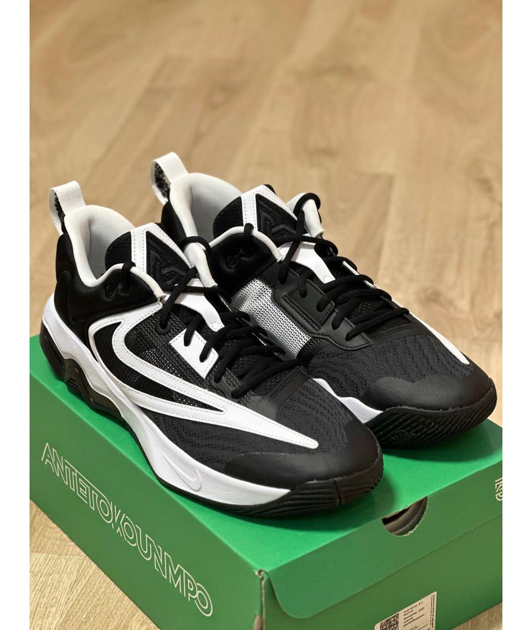 NIKE Черные синтетические низкие кроссовки / кеды, фото 3