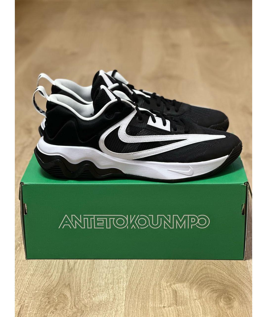 NIKE Черные синтетические низкие кроссовки / кеды, фото 7