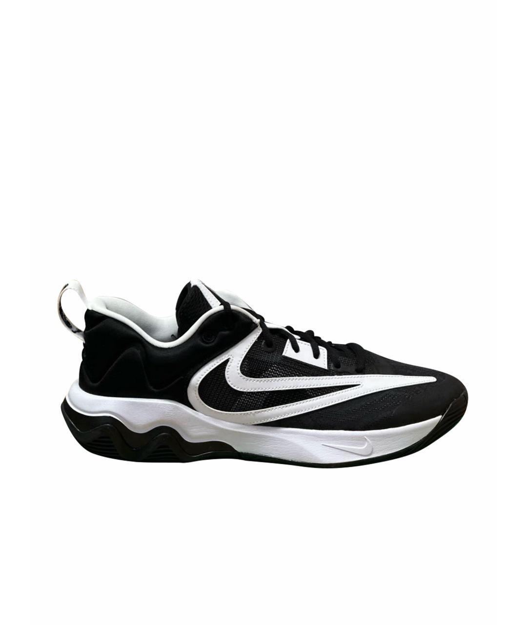 NIKE Черные синтетические низкие кроссовки / кеды, фото 1