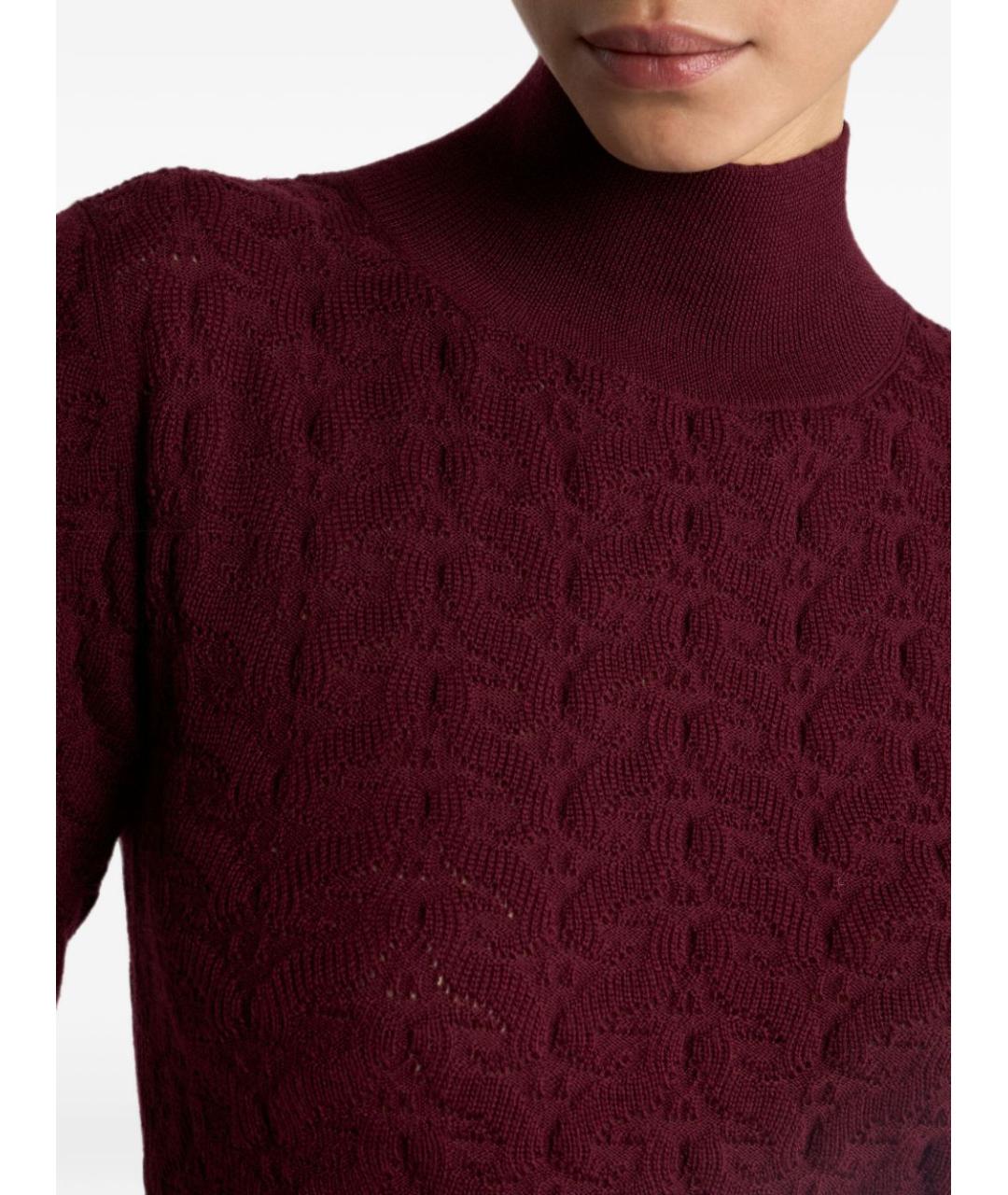 ETRO Бордовый шерстяной джемпер / свитер, фото 4