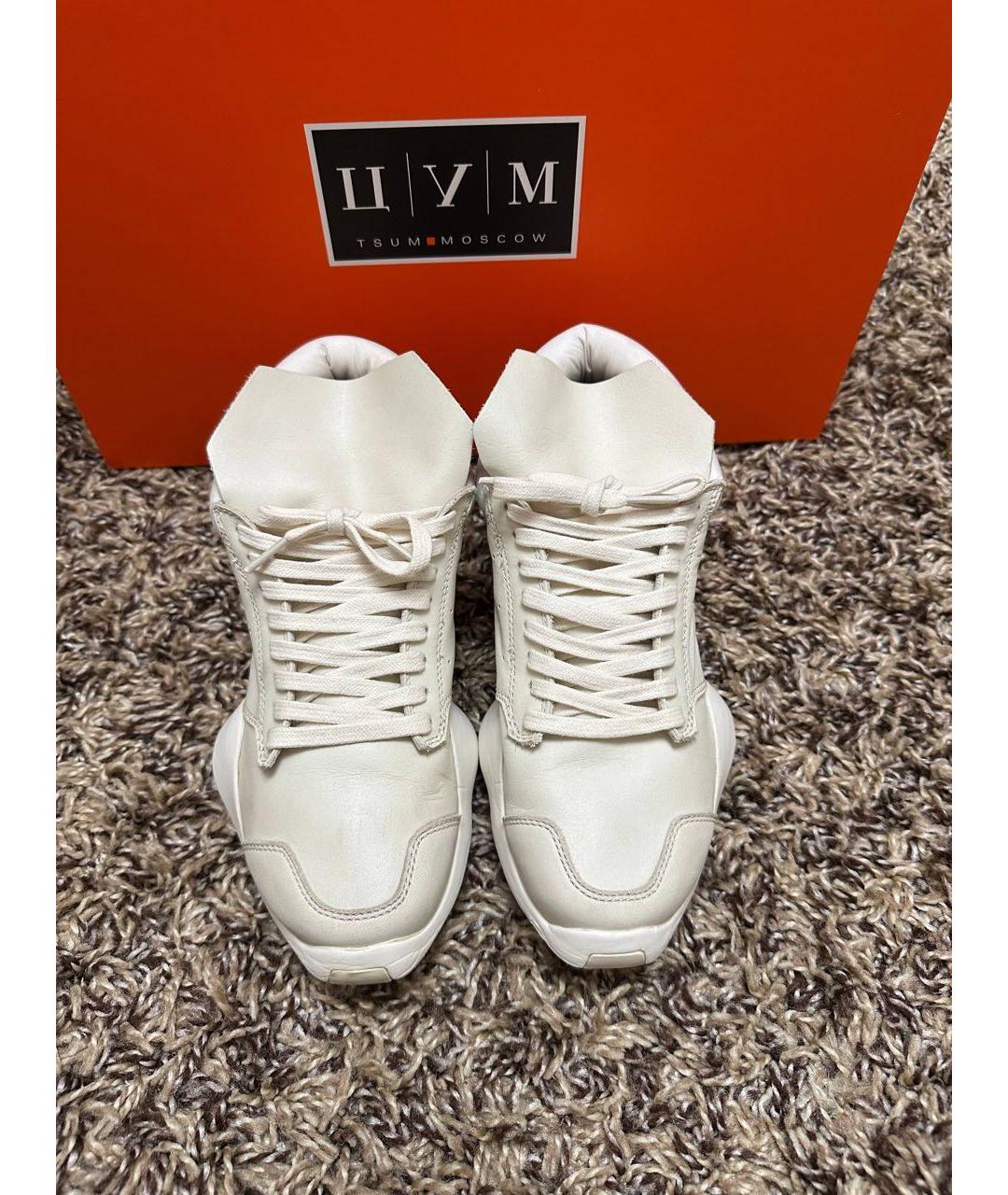 RICK OWENS Белые кроссовки, фото 4