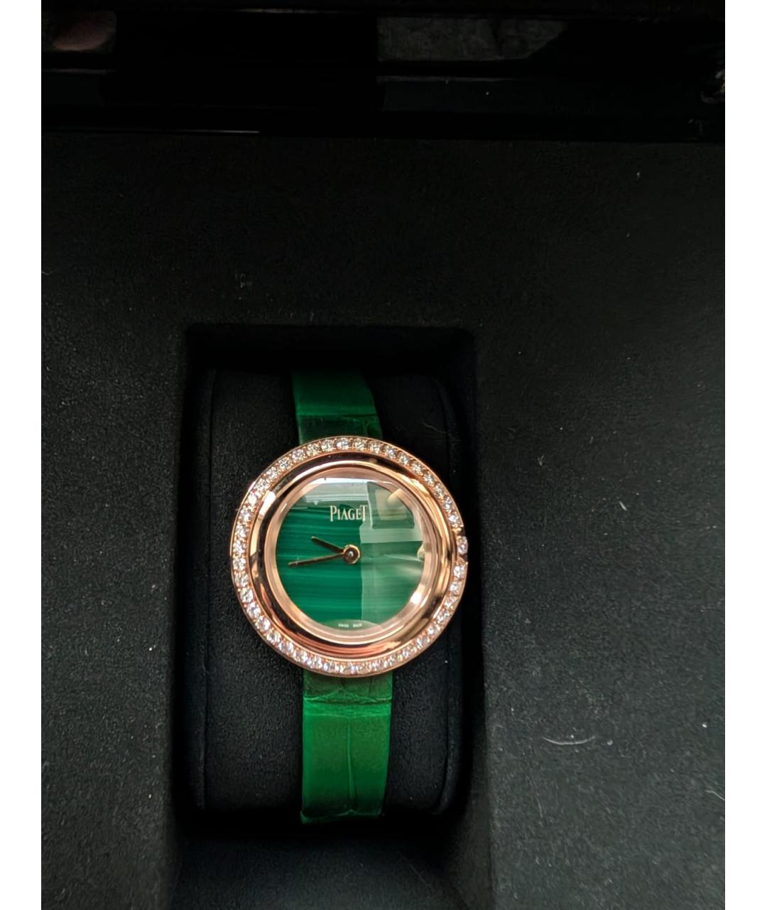 PIAGET Зеленые часы из розового золота, фото 4