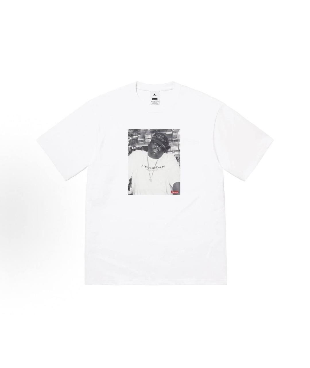 SUPREME Белая хлопковая футболка, фото 4
