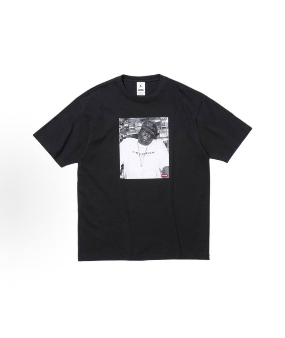 SUPREME Черная хлопковая футболка, фото 4