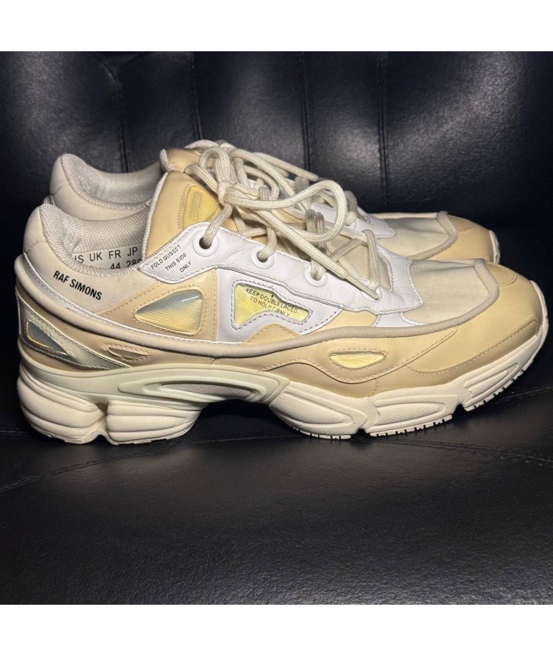 ADIDAS X RAF SIMONS Бежевые текстильные низкие кроссовки / кеды, фото 9