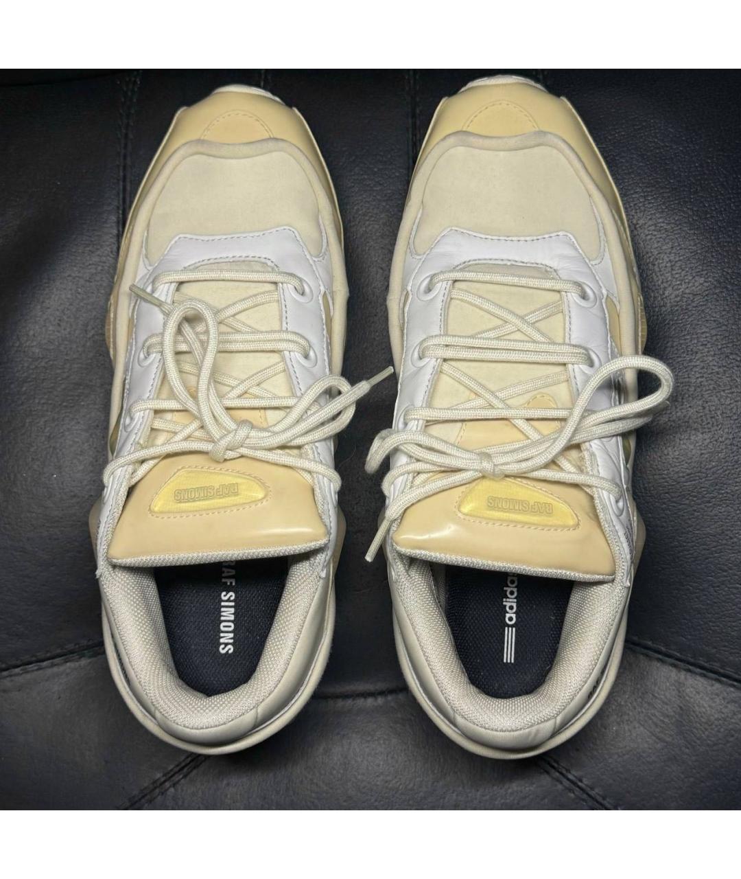 ADIDAS X RAF SIMONS Бежевые текстильные низкие кроссовки / кеды, фото 6