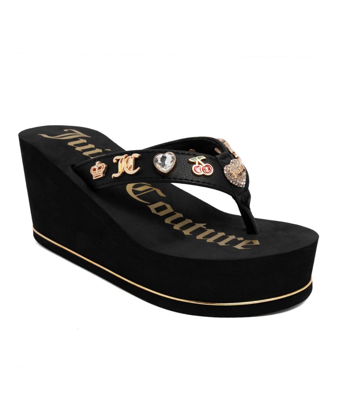 JUICY COUTURE Черные шлепанцы, фото 8