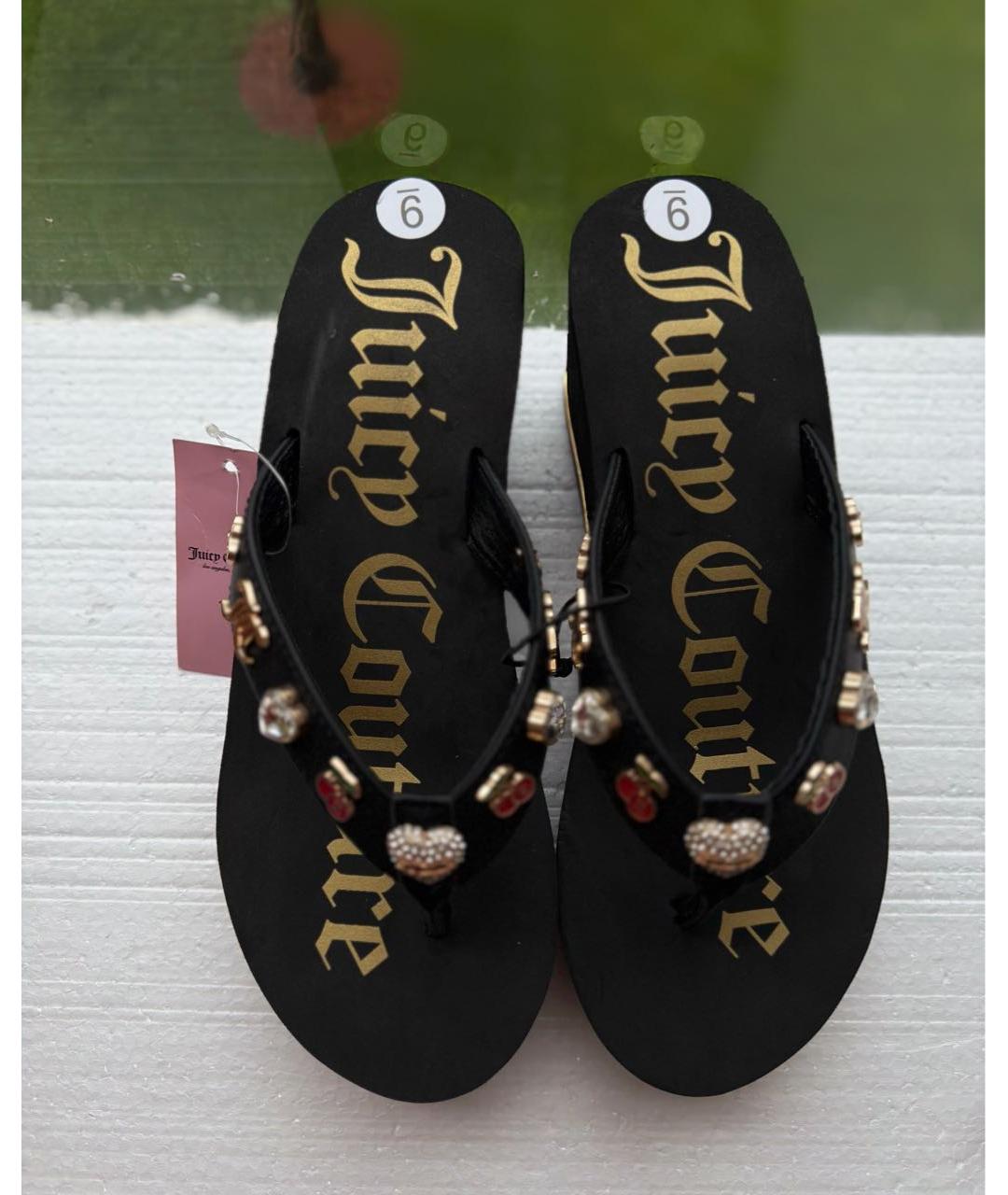 JUICY COUTURE Черные шлепанцы, фото 2