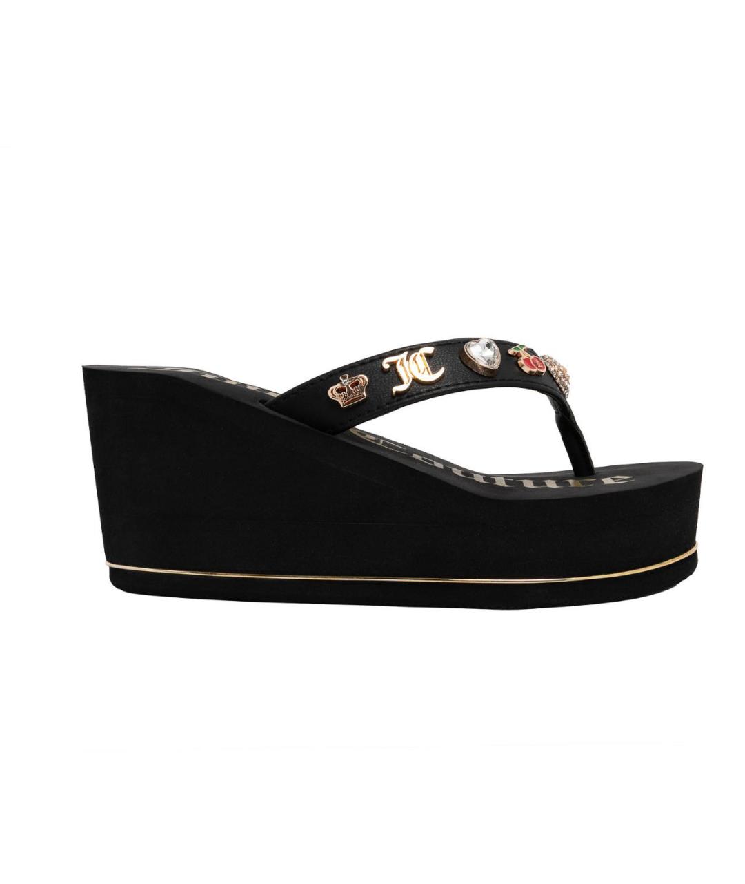 JUICY COUTURE Черные шлепанцы, фото 9