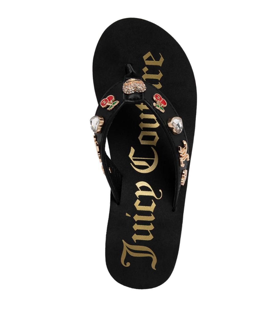 JUICY COUTURE Черные шлепанцы, фото 3