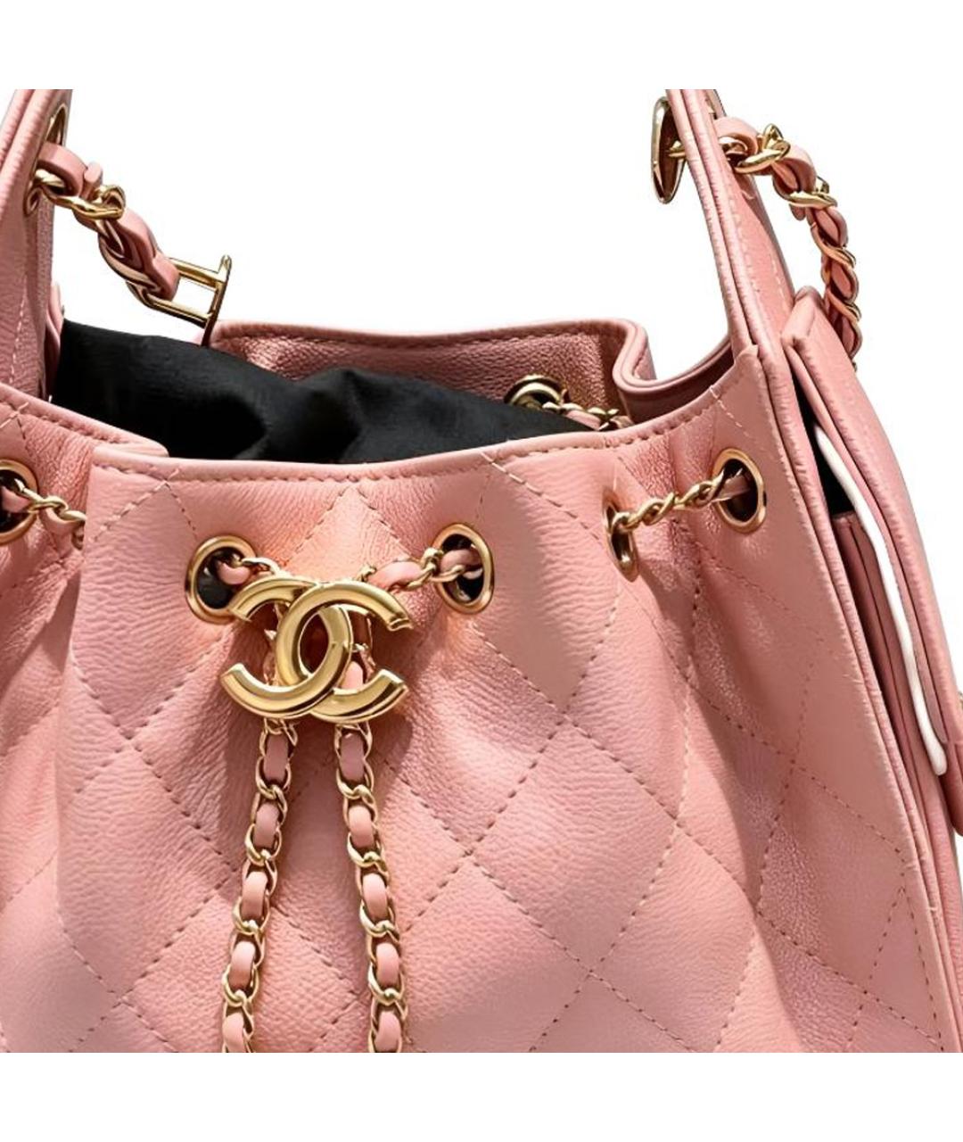 CHANEL Розовая кожаная сумка тоут, фото 3