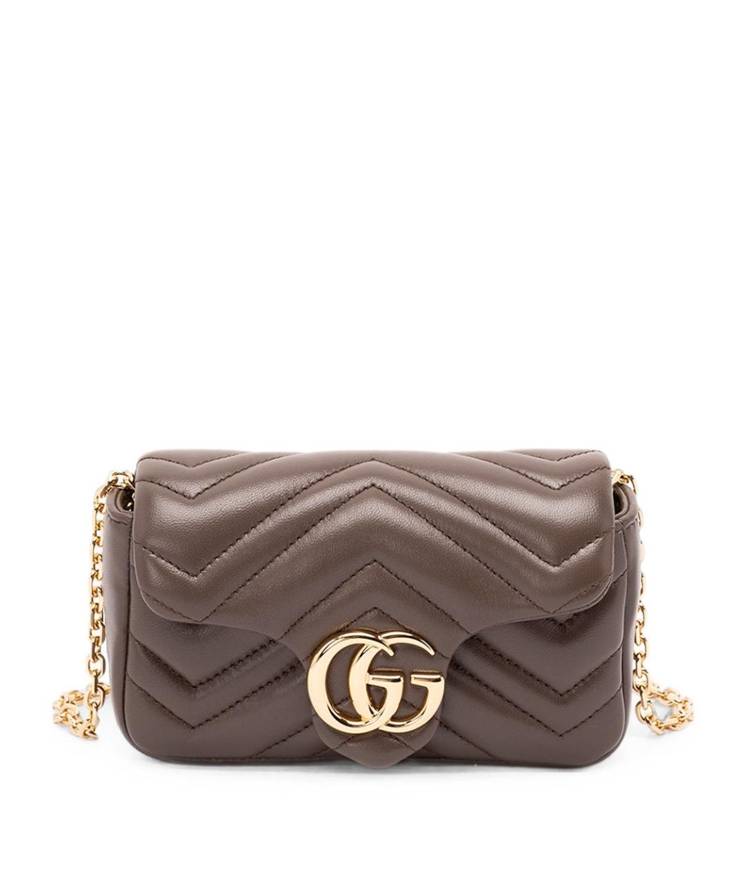 GUCCI Бежевая кожаная сумка через плечо, фото 1