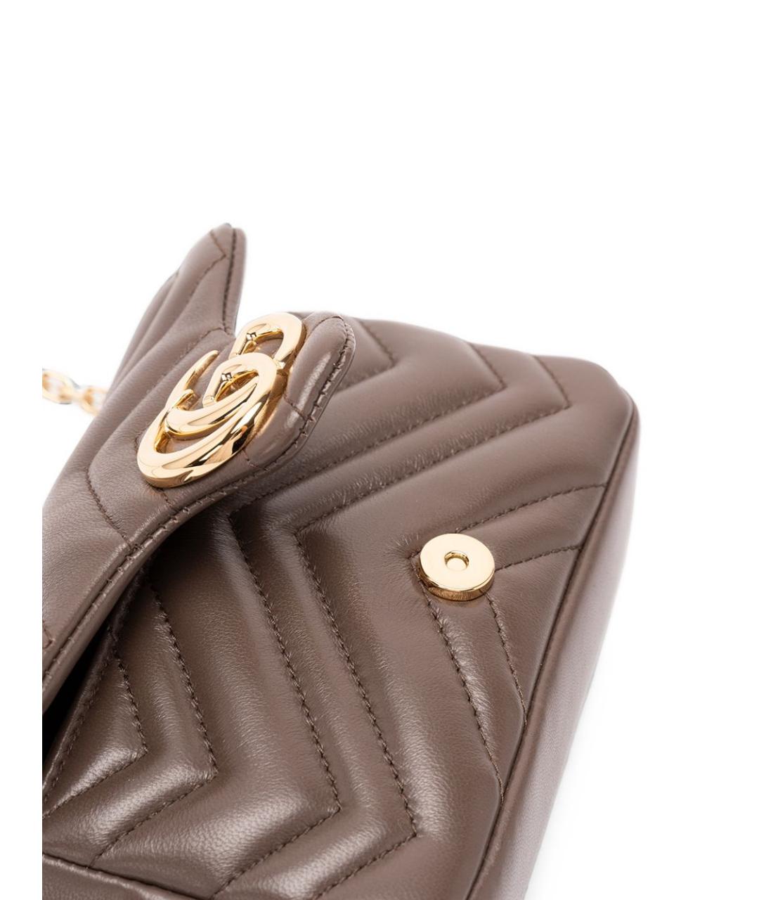 GUCCI Бежевая кожаная сумка через плечо, фото 3