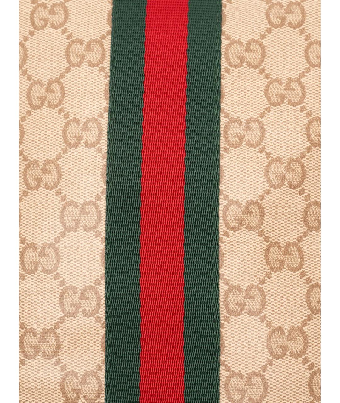 GUCCI Бежевая сумка на плечо из канвы, фото 2