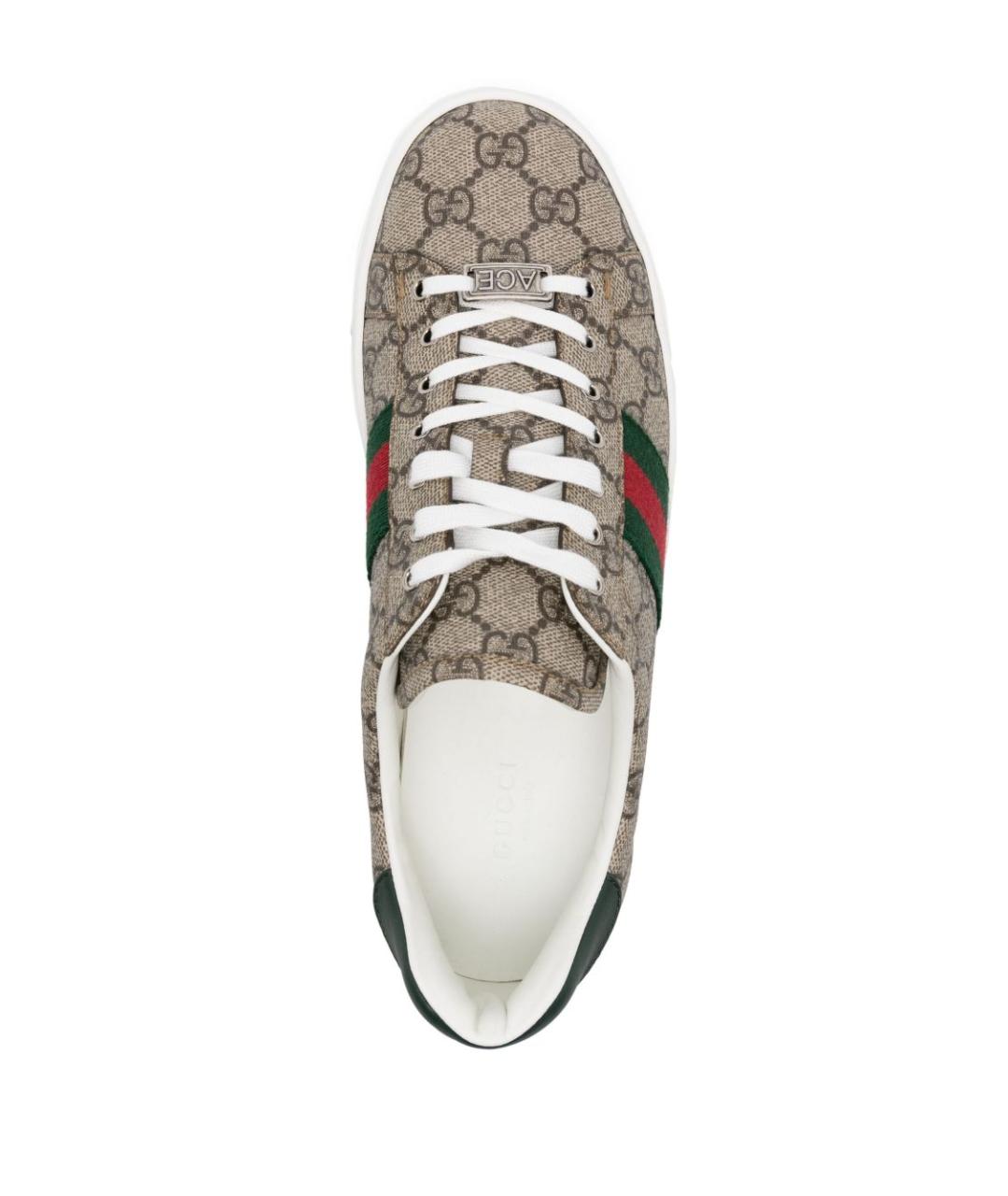 GUCCI Коричневые текстильные кроссовки, фото 2