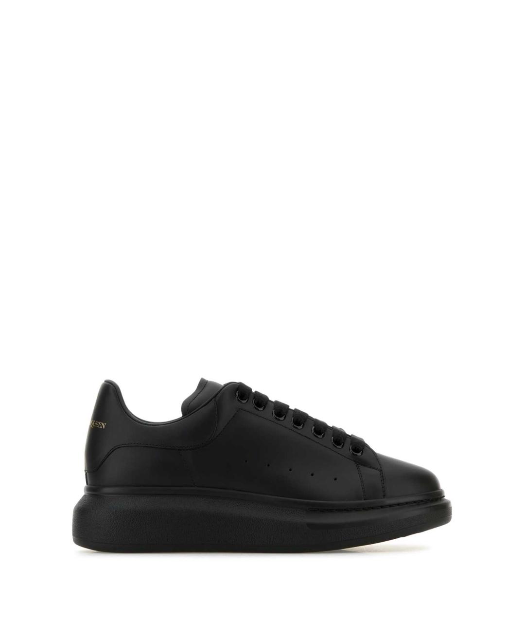 ALEXANDER MCQUEEN Черные кожаные низкие кроссовки / кеды, фото 1