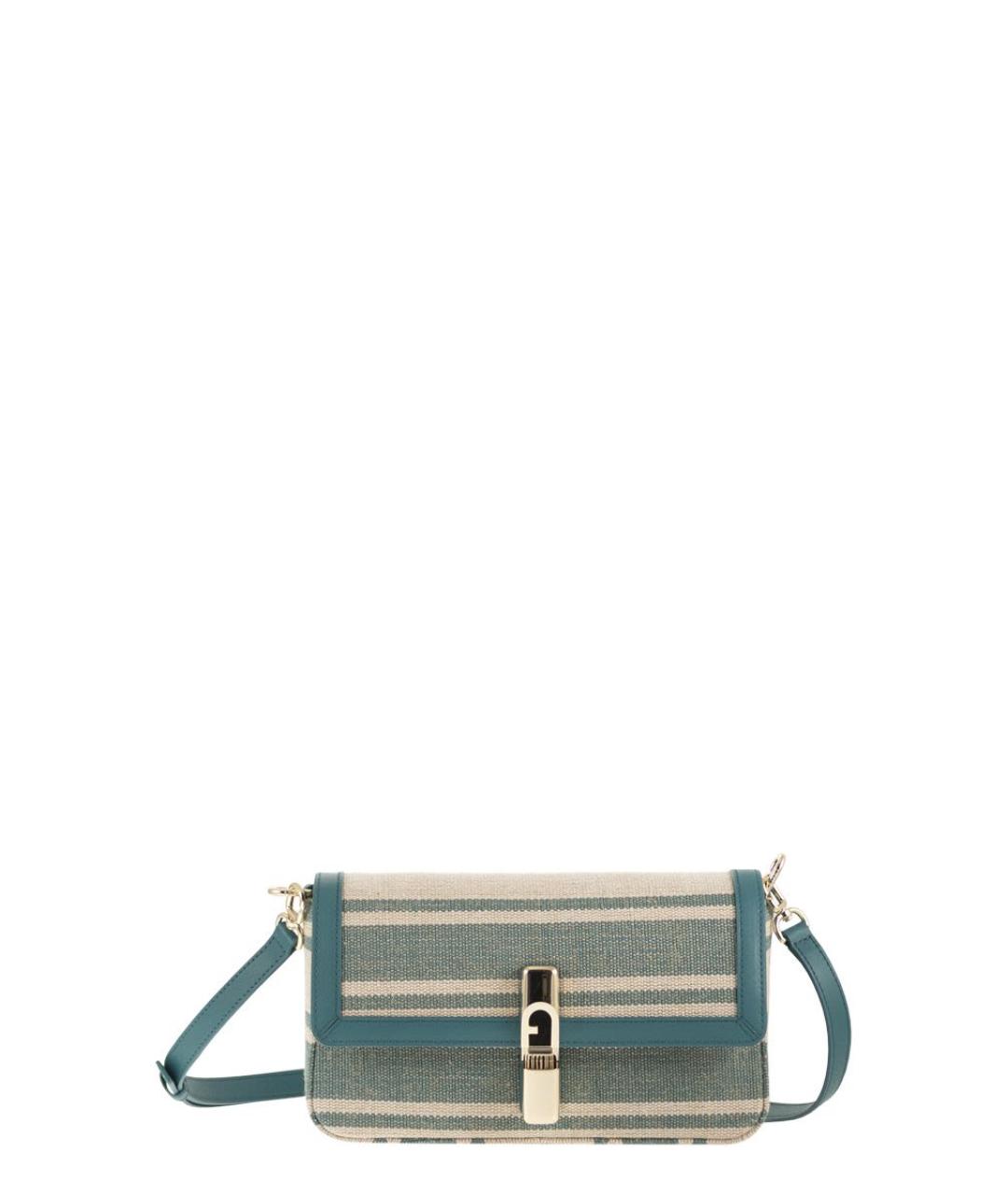 FURLA Зеленая тканевая сумка через плечо, фото 1