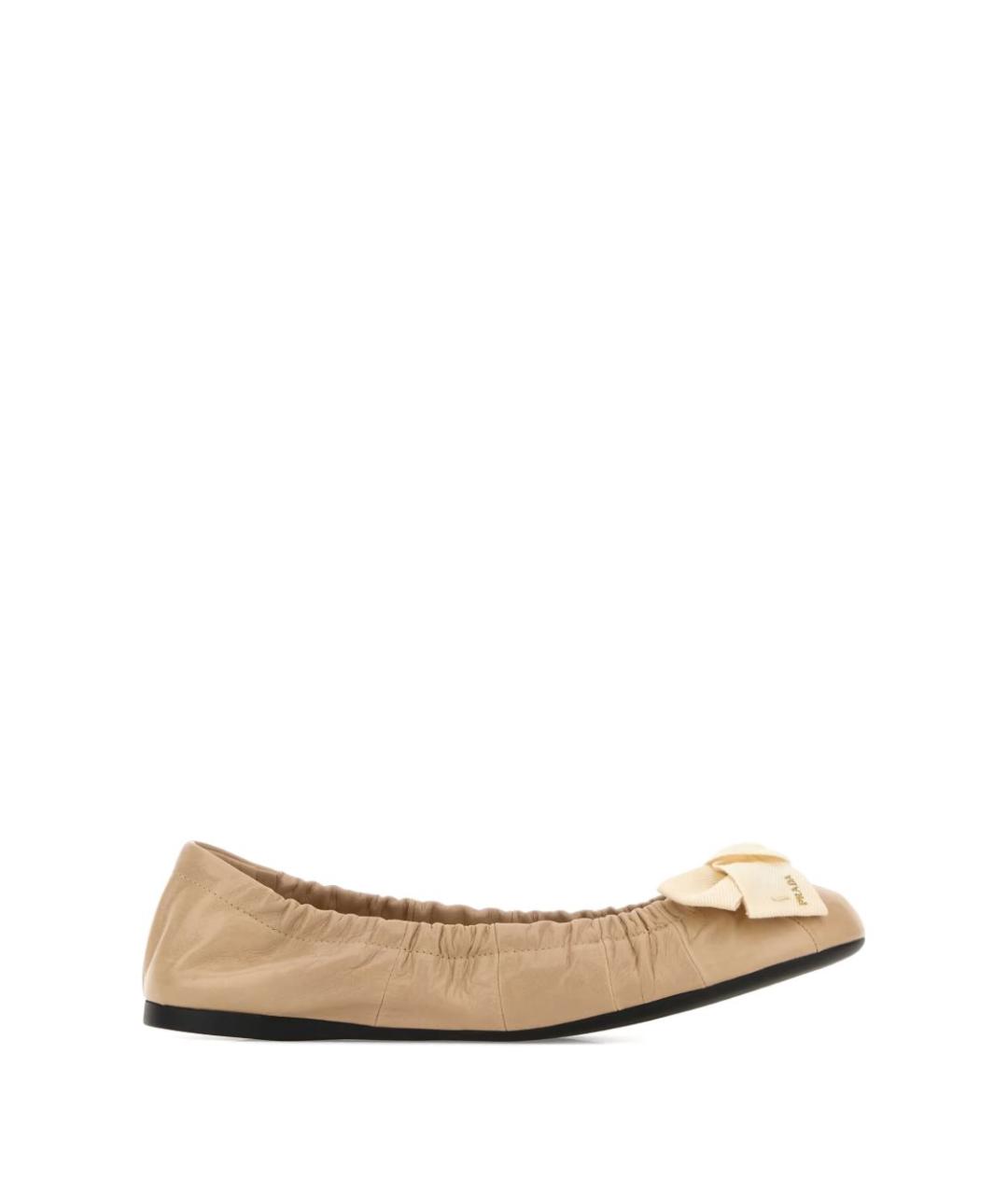 PRADA Розовые кожаные балетки, фото 4