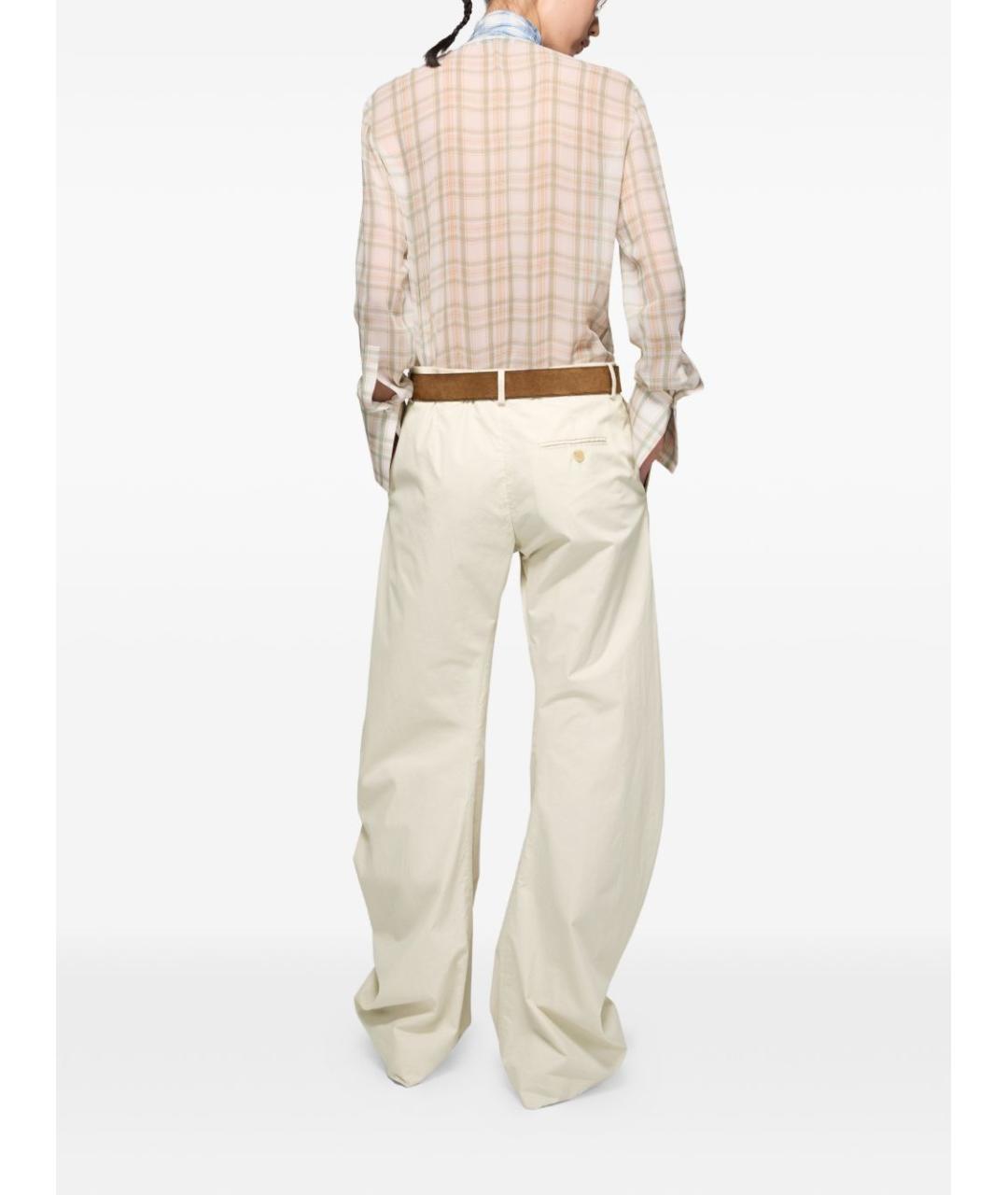 ACNE STUDIOS Бежевые хлопковые прямые брюки, фото 2
