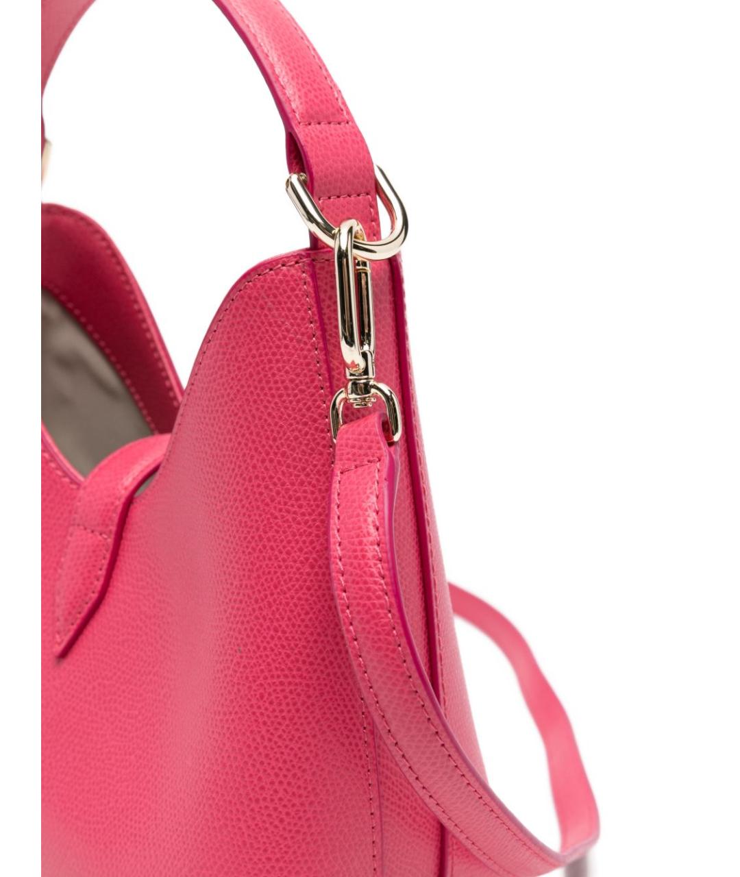 FURLA Розовая кожаная сумка с короткими ручками, фото 2