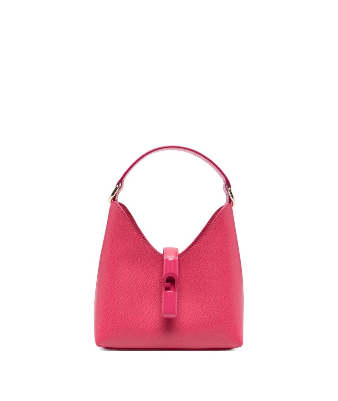 FURLA Розовая кожаная сумка с короткими ручками, фото 1