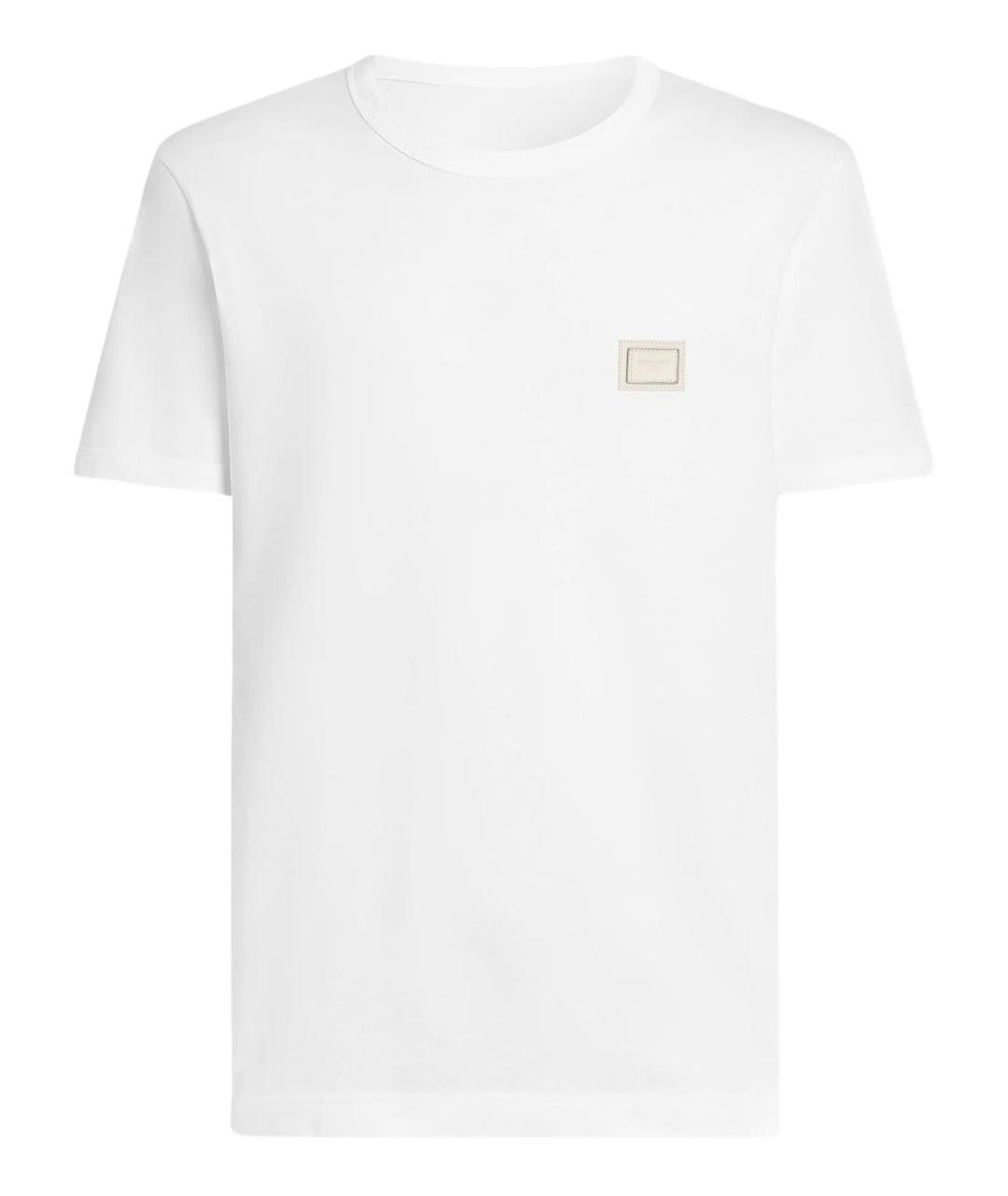 DOLCE&GABBANA Белая хлопковая футболка, фото 1